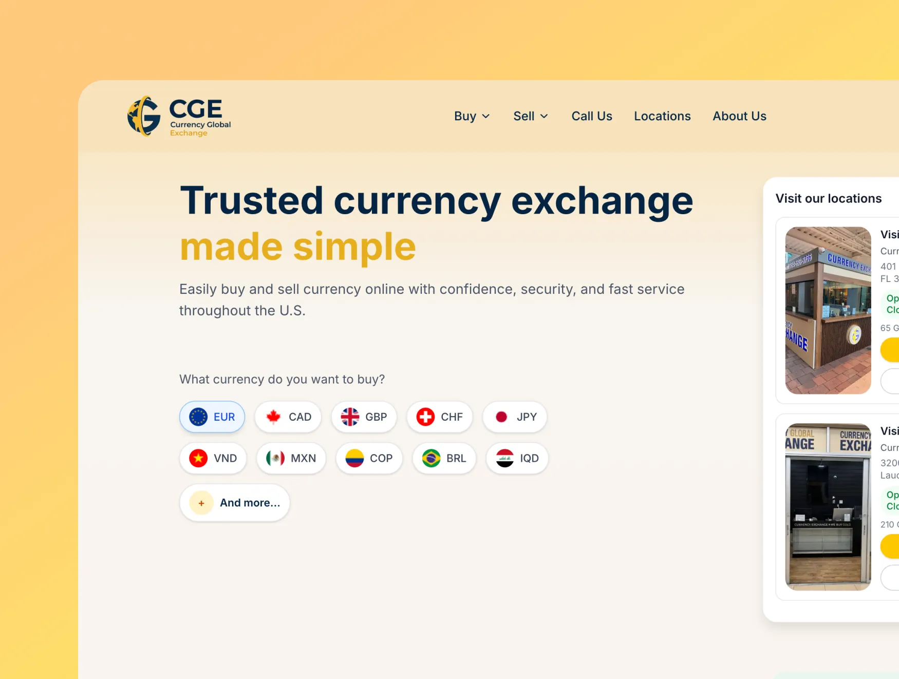 Captura de CGE- Currency Exchange